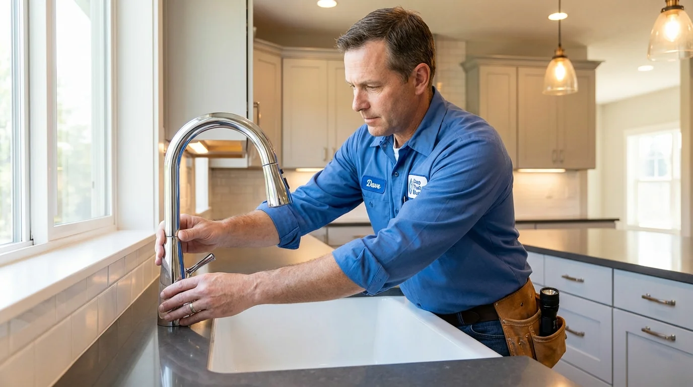 Kitchen faucet installation by Johns Plumbing LLC in Poestenkill